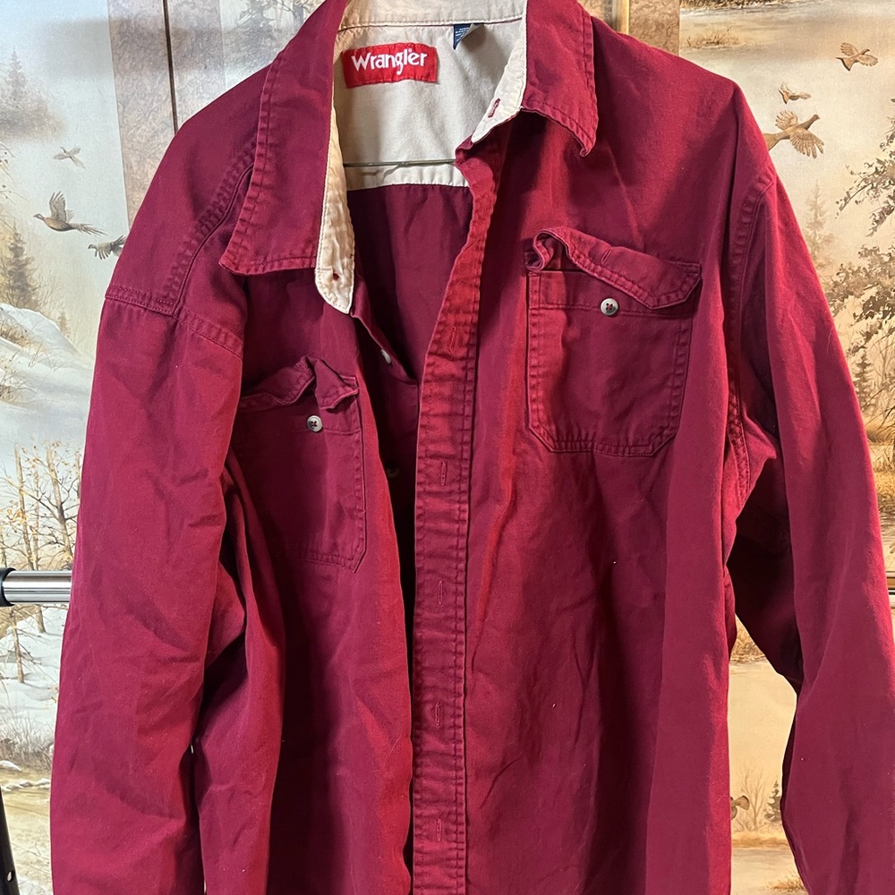 Wrangler Red Button-Up Shirt
